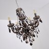 Delhi kroonluchter Zwart, Transparant, Helder, 5-lichts