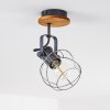 Sundsvall Plafondlamp Hout licht, Zwart, 1-licht