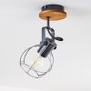 Sundsvall Plafondlamp Hout licht, Zwart, 1-licht
