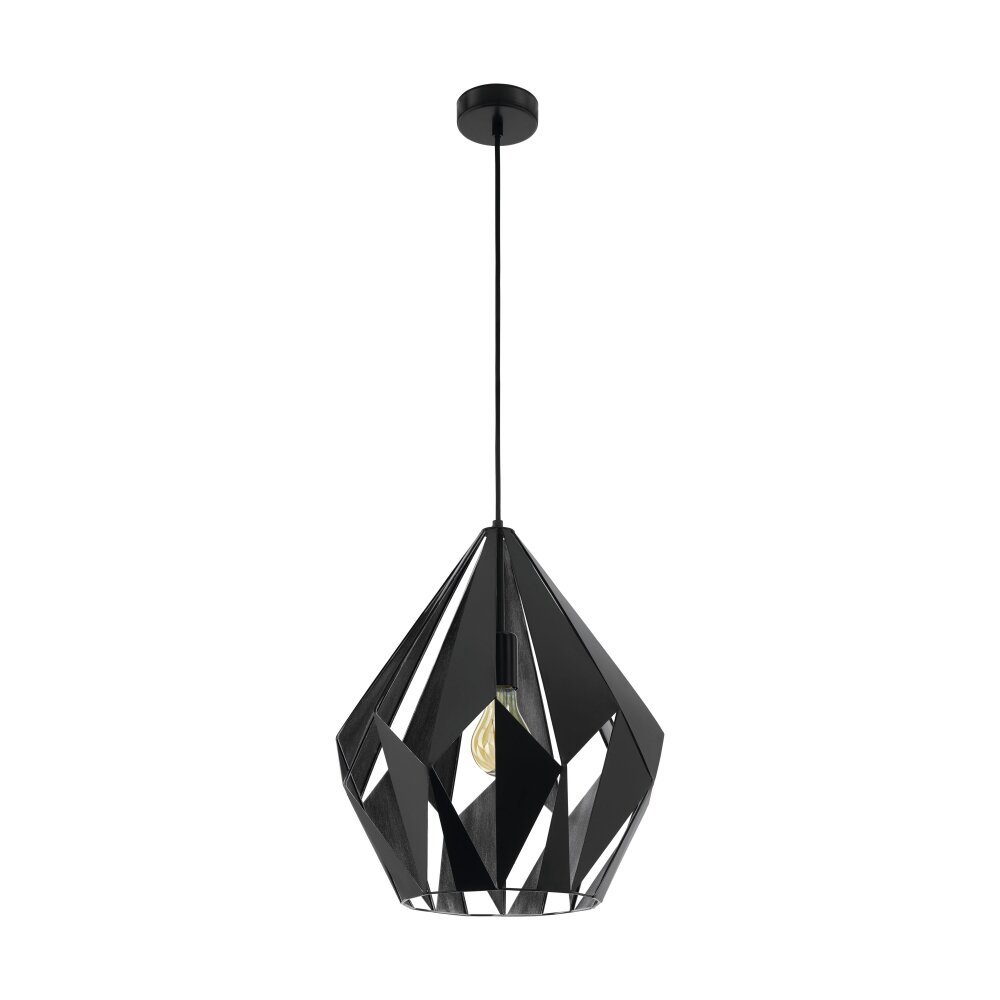 Eglo CARLTON Hanger Zwart, Zilver, 1-licht main product photo
