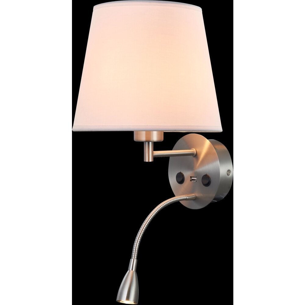 Mantra CAICOS Muurlamp LED Nikkel glanzend, Nikkel mat, 1-licht main product photo