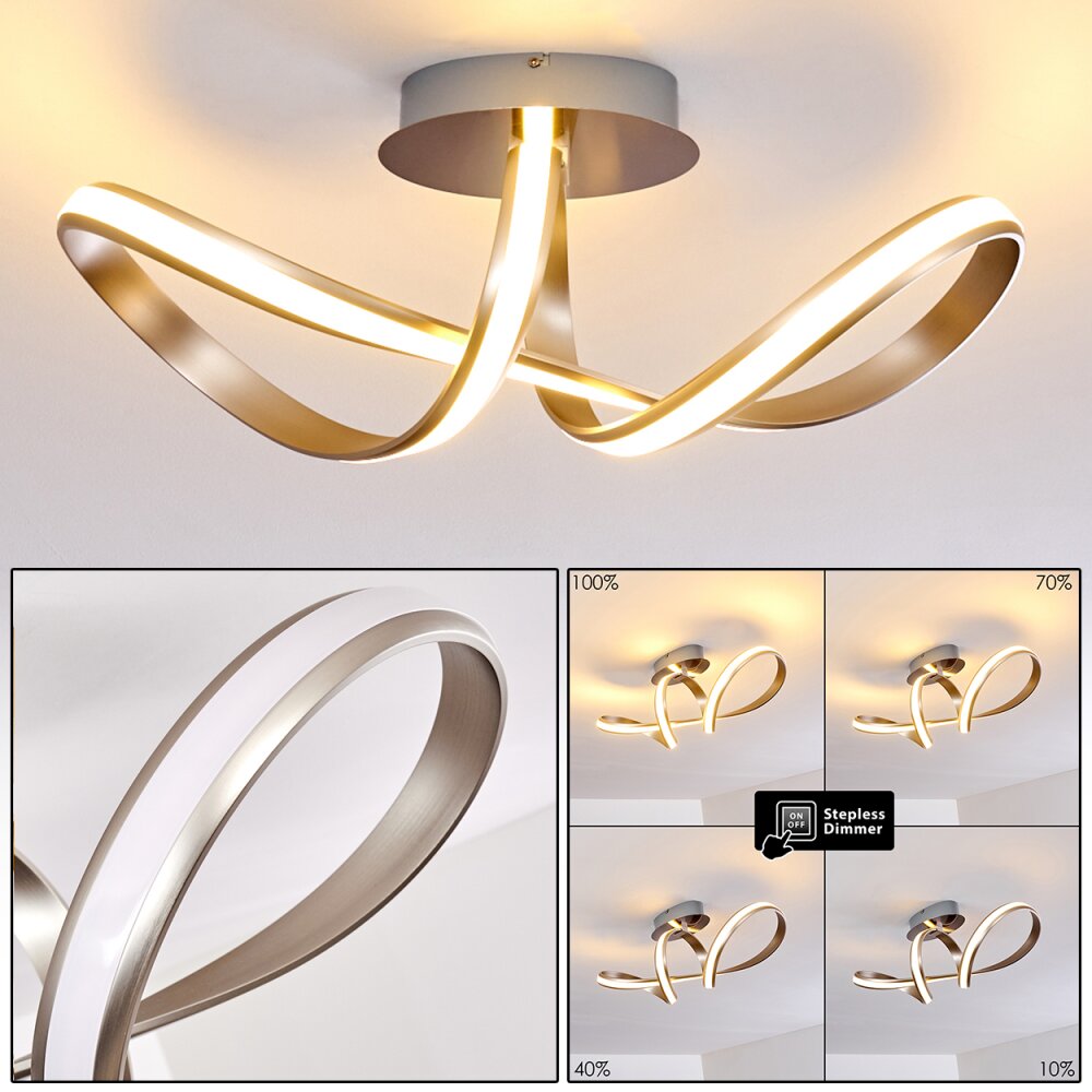 Woyens Plafondlamp LED roestvrij staal, 1-licht main product photo