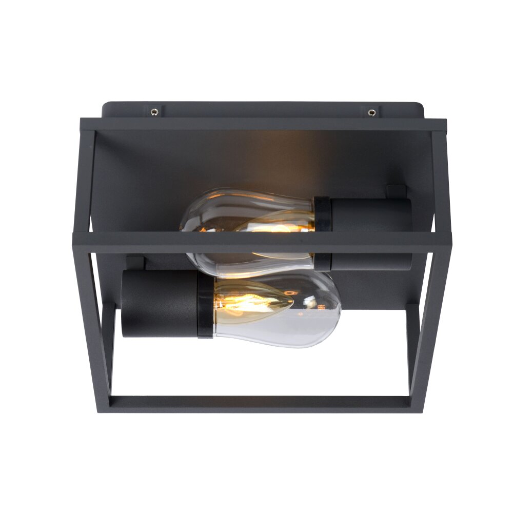 Lucide CARLYN Plafondlamp Zwart, 2-lichts main product photo