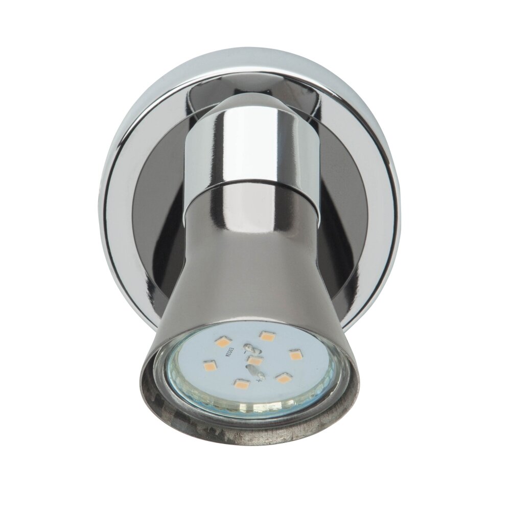 Brilliant Jupp Muurspot LED Chroom, Zwart, 1-licht