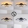 Bacolod Plafondlamp LED Zwart, 1-licht