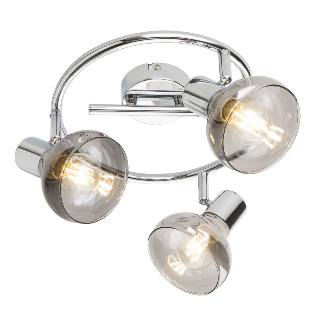 Globo LOTHAR Plafondlamp Rookkleurig, 3-lichts main product photo