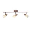 Brilliant Luca Spotbalk plafond Koperkleurig, 3-lichts