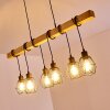 Barbengo Hanglamp Hout licht, Zwart, 6-lichts