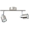 Brilliant ANDRES Plafondlamp Chroom, Nikkel mat, 2-lichts