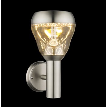 Globo MONTE Buiten muurverlichting LED Duidelijk, 1-licht Globo MONTE Buiten muurverlichting LED Duidelijk, 1-licht