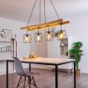 Kotor Hanglamp Hout licht, Zwart, 4-lichts