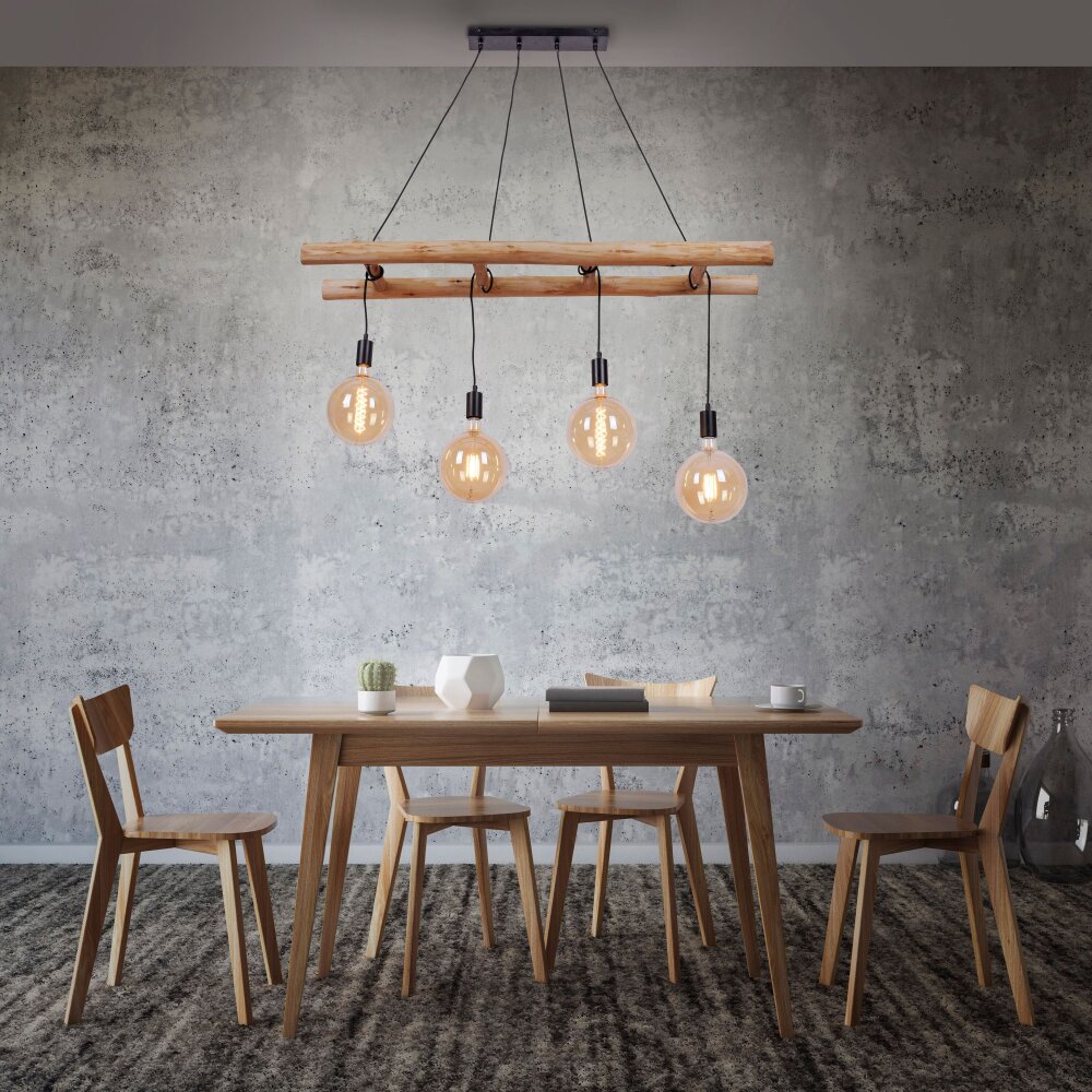 Leuchten-Direkt EDGAR Hanglamp Zwart, 4-lichts main product photo