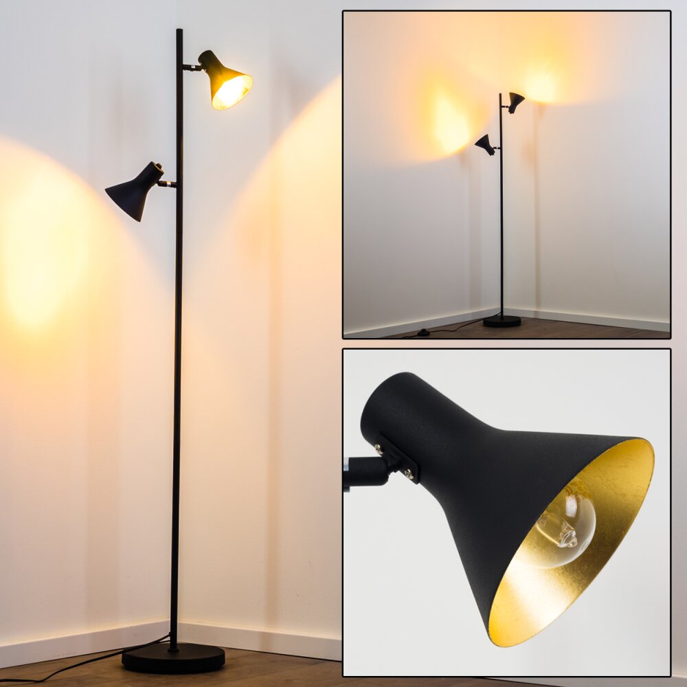 Mavas Staande lamp Zwart, 2-lichts main product photo