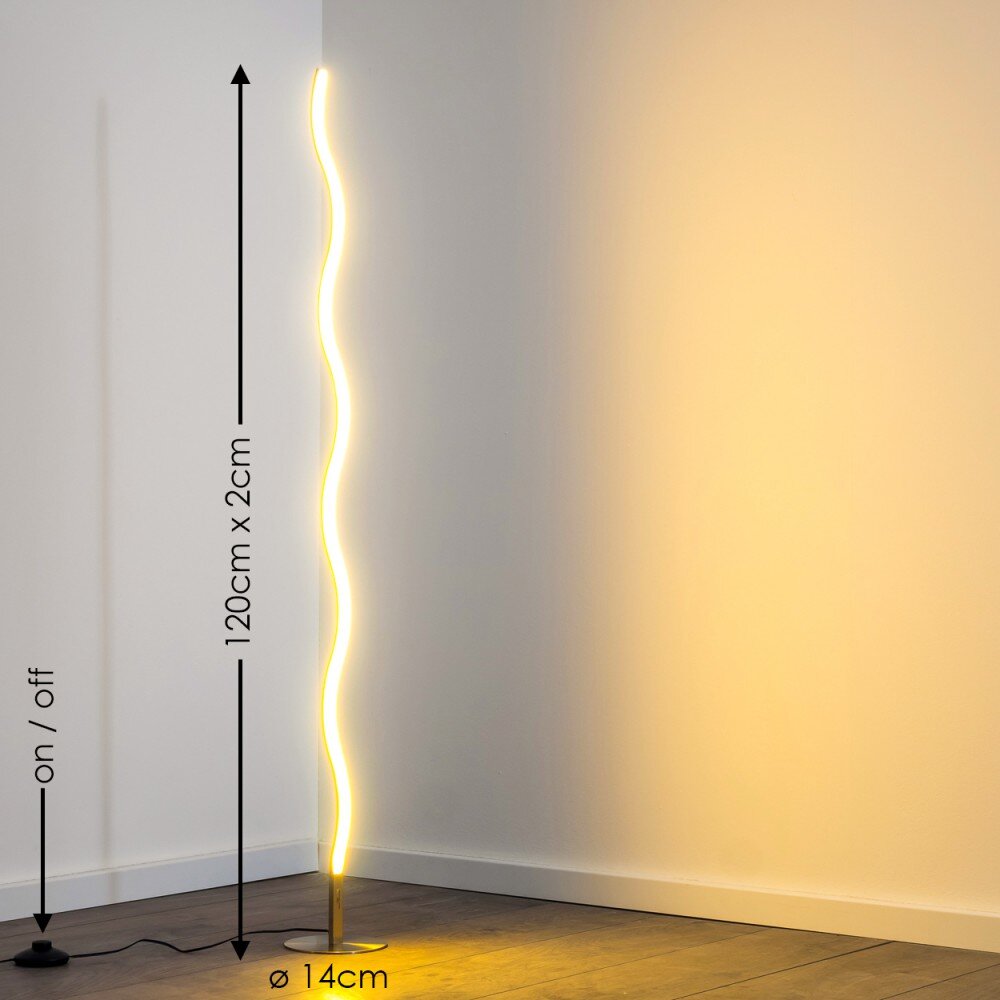 Dillon Staande lamp LED Nikkel mat, 1-licht