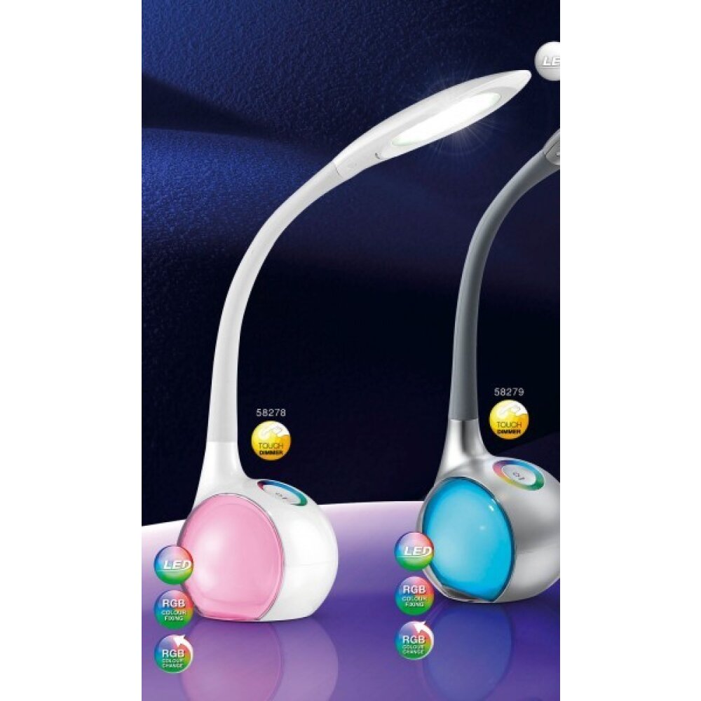 Globo TARRON Tafellamp LED Transparant, Helder, Wit, 3-lichts main product photo