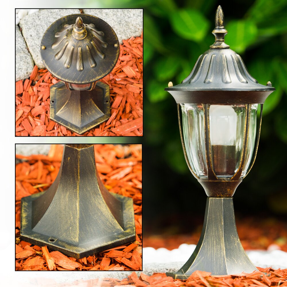 Ribadeo Sokkellamp Zwart-Goud, 1-licht main product photo