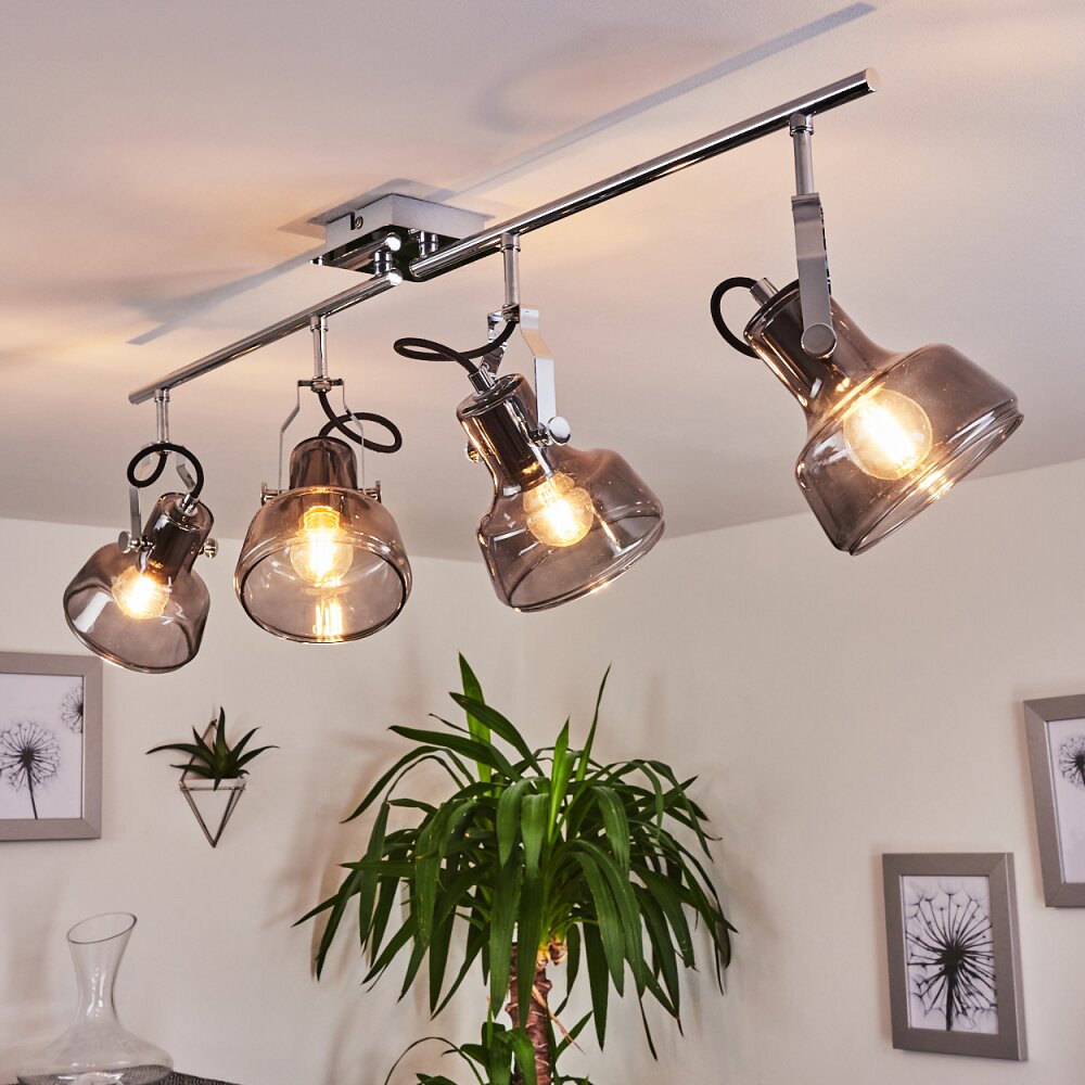 Lulea Plafondlamp Chroom, 4-lichts