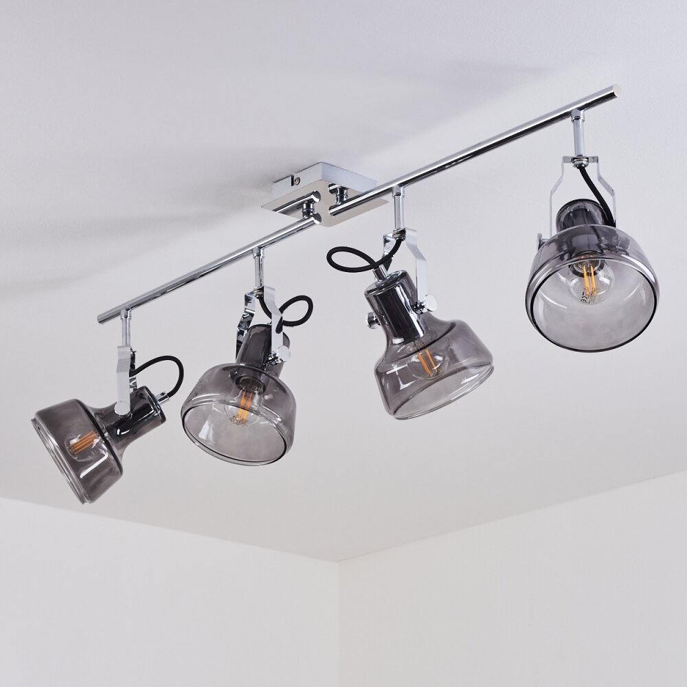 Lulea Plafondlamp Chroom, 4-lichts