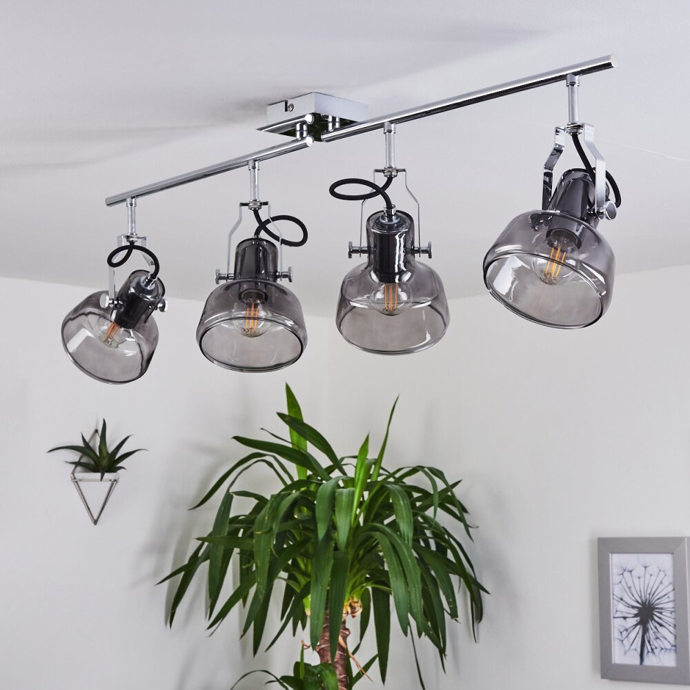 Lulea Plafondlamp Chroom, 4-lichts