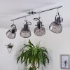 Lulea Plafondlamp Chroom, 4-lichts