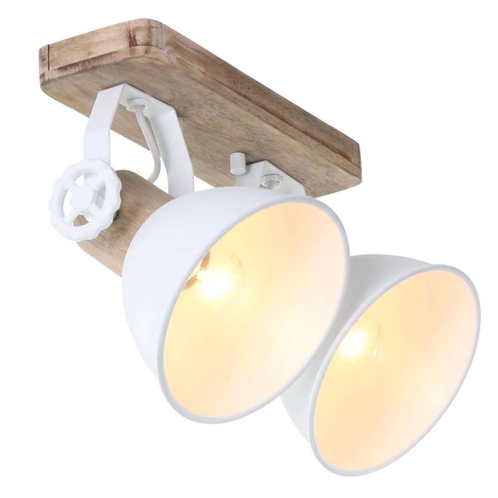 Steinhauer Gearwood Spotlamp Wit, 2-lichts main product photo