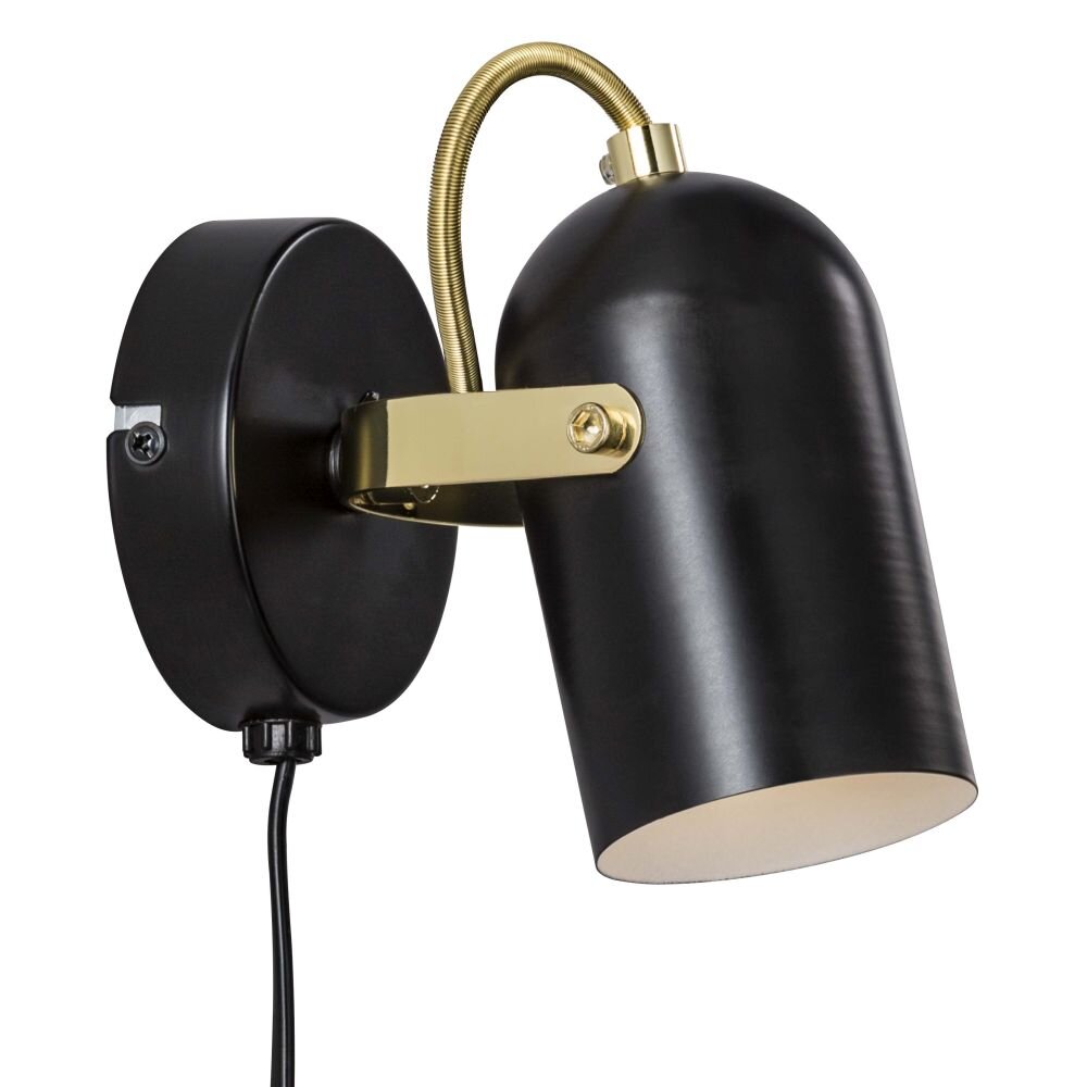 Nordlux LOTUS Wandlamp Messing, Zwart, 1-licht main product photo