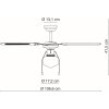 Globo CHAMPION Ventilator Chroom, 1-licht