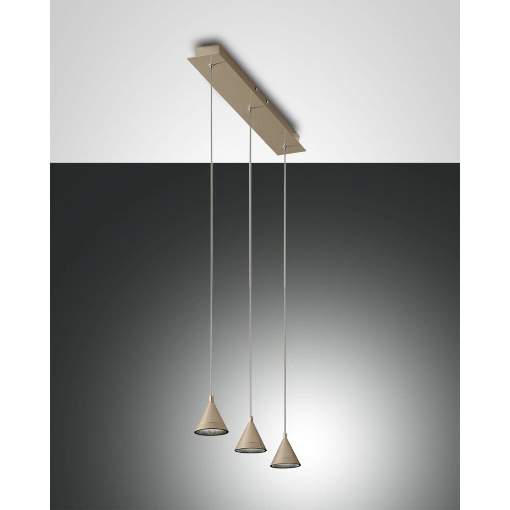 Fabas Luce Delta Hanglamp LED Goud, 3-lichts main product photo