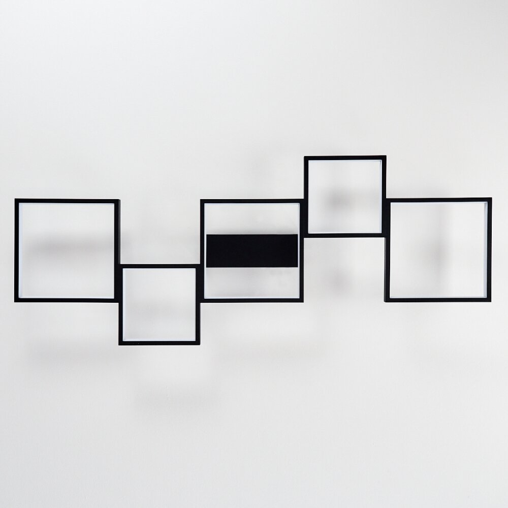Bacolod Plafondlamp LED Zwart, 1-licht