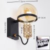 Okudari Muurlamp Zwart-Goud, 1-licht