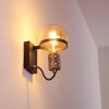 Okudari Muurlamp Zwart-Goud, 1-licht