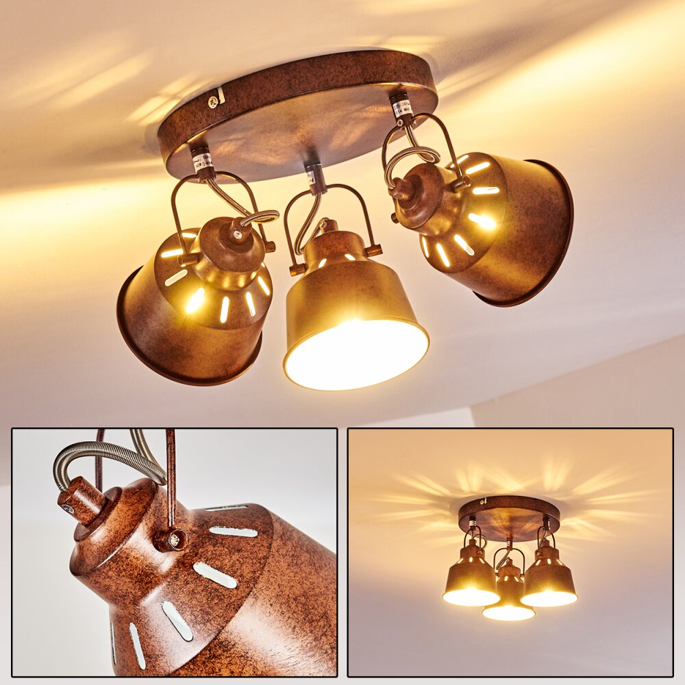Safari Plafondlamp Roest, 3-lichts main product photo