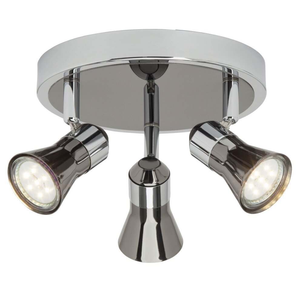 Brilliant Jupp Ronde spots LED Chroom, Zwart, 3-lichts main product photo