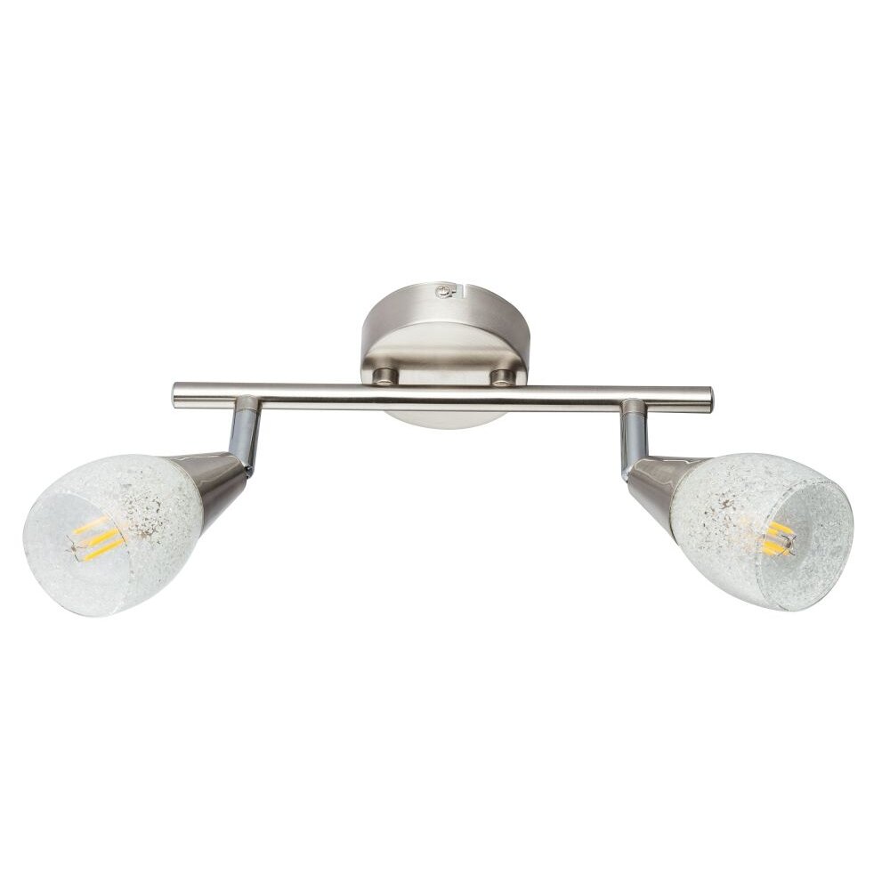 Globo KRISTALL Plafondlamp Nikkel mat, 2-lichts