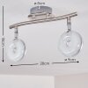 Donot Plafondlamp LED Nikkel mat, 2-lichts