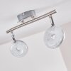 Donot Plafondlamp LED Nikkel mat, 2-lichts