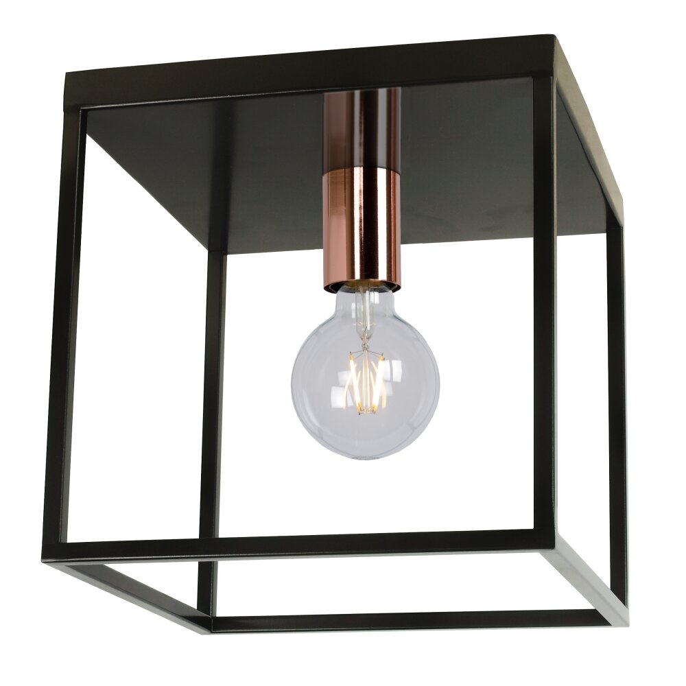 Lucide ARTHUR Plafondlamp Zwart, 1-licht main product photo