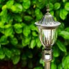 Ribadeo Padverlichting Zwart-Goud, 1-licht, Bewegingsmelder
