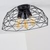 Hajom Plafondlamp Zwart, 3-lichts