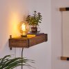 Montgomery Muurlamp Hout donker, Zwart, 1-licht
