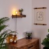 Montgomery Muurlamp Hout donker, Zwart, 1-licht