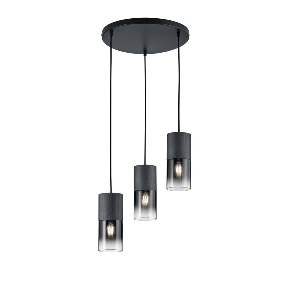 Trio ROBIN Hanglamp Zwart, 3-lichts main product photo