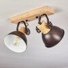 Orny Plafondlamp Antraciet, Hout licht, 2-lichts Orny Plafondlamp Antraciet, Hout licht, 2-lichts