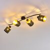 Bathinda Plafondlamp Zwart, 4-lichts