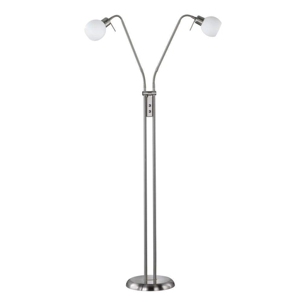 Trio FREDDY Staande lamp LED Nikkel mat, 2-lichts main product photo