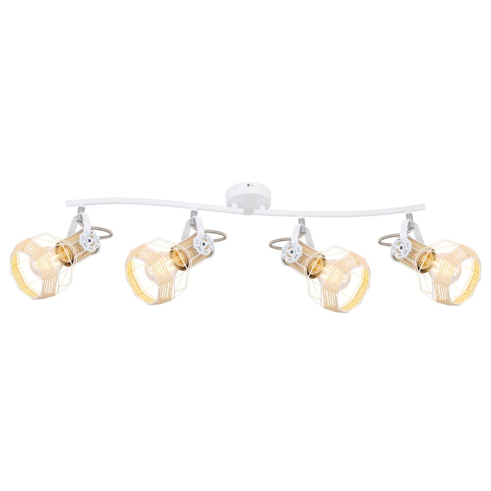 Globo BANA Spotlamp Bruin, Wit, 4-lichts