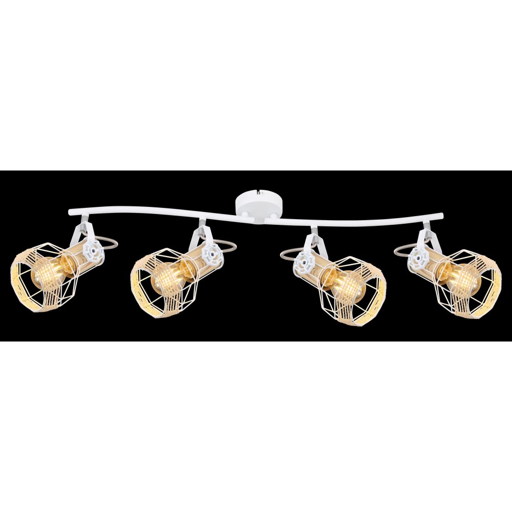 Globo BANA Spotlamp Bruin, Wit, 4-lichts