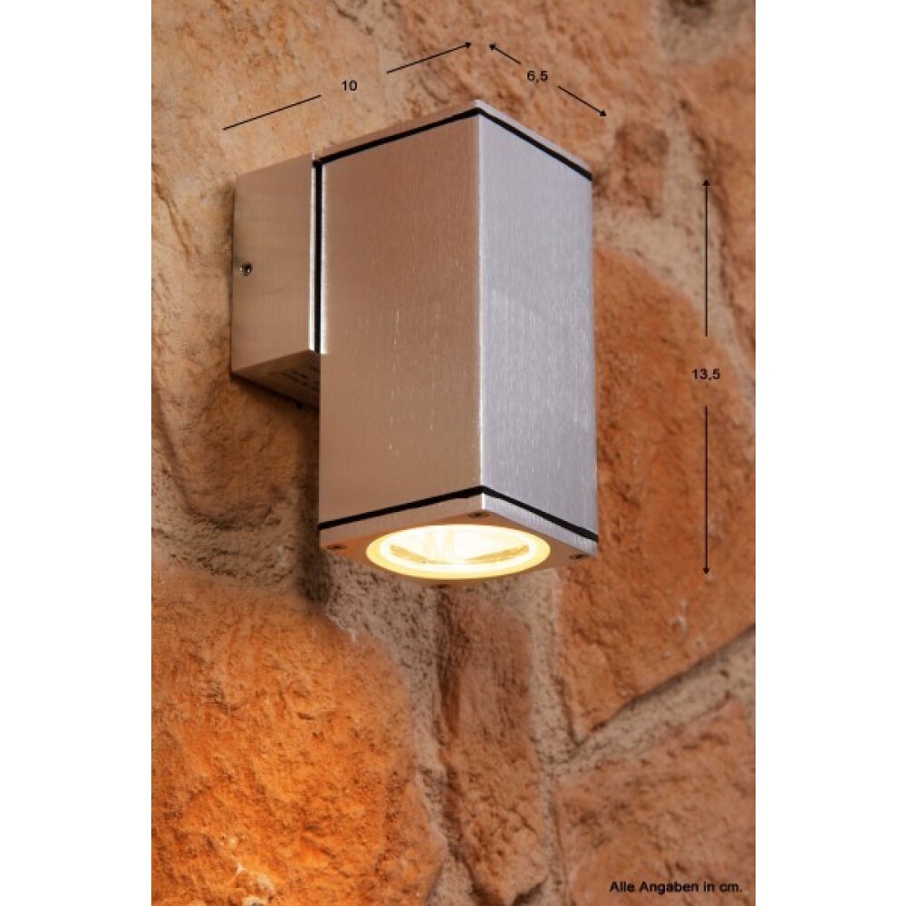 Konstsmide MONZA Muurlamp Zilver, 2-lichts main product photo