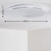 Cirque Plafondlamp LED Chroom, 1-licht, Afstandsbediening, Kleurwisselaar