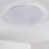 Cirque Plafondlamp LED Chroom, 1-licht, Afstandsbediening, Kleurwisselaar